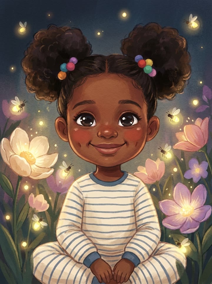 The same child as a hand-painted Tuckabye character